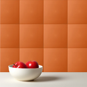 Solid squash orange tile