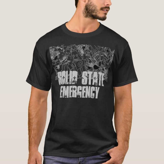 Solid State Emergency Black T-Shirt (Front)