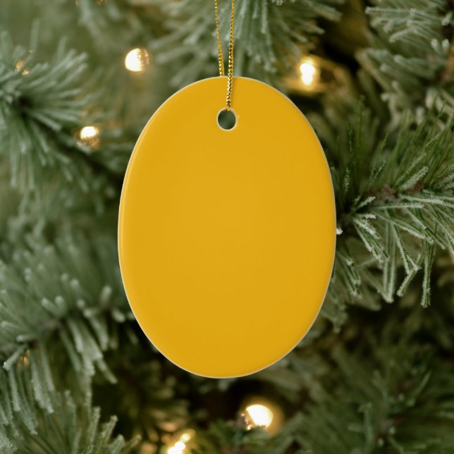 Solid sunflower amber yellow ceramic tree decoration (Tree)
