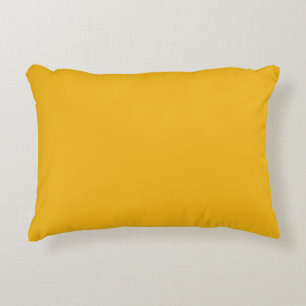 Solid sunflower amber yellow decorative cushion