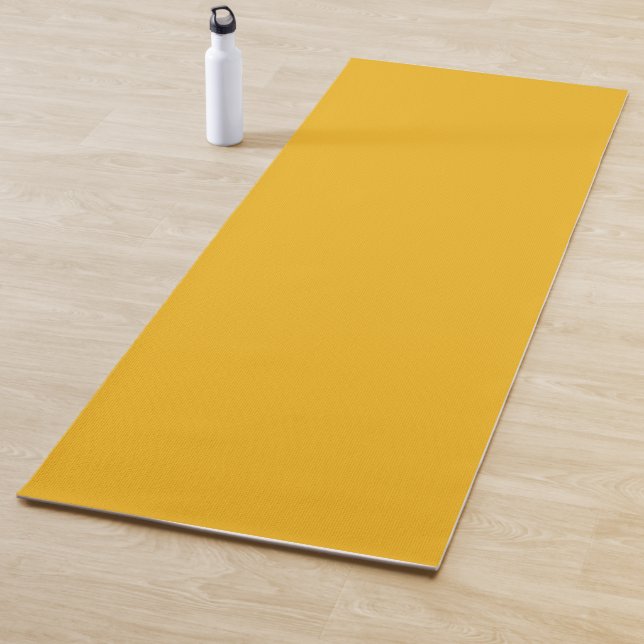 Solid sunflower amber yellow yoga mat (In Situ)