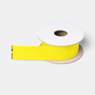 Solid Sunny Yellow Color 1.5 inch Satin Ribbon