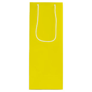 Solid Sunny Yellow Colour Wine Gift Bag