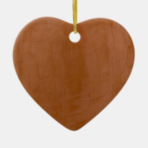 Solid Tangerine Ceramic Tree Decoration