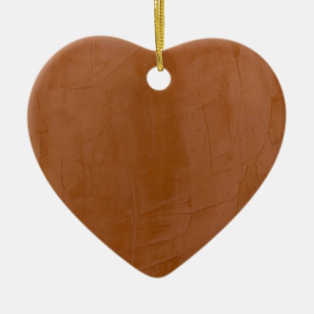 Solid Tangerine Ceramic Tree Decoration (Front)