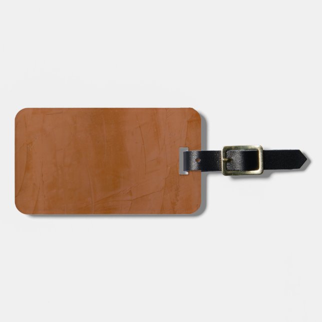 Solid Tangerine Luggage Tag (Front Horizontal)