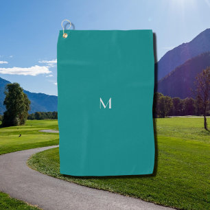 solid teal - add monogram golf towel