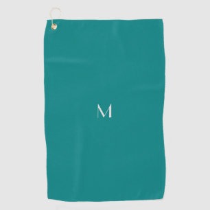solid teal - add monogram golf towel