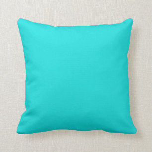 Solid teal blue  plain decorative colour cushion