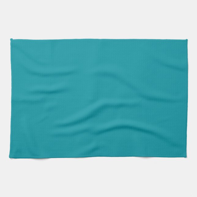 Solid Teal Green Kitchen Towel (Horizontal)