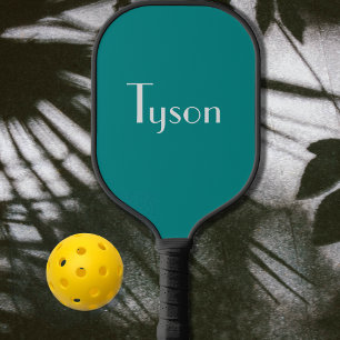 solid teal - personalized pickleball paddle