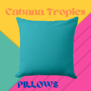 Solid Teal Throw Pillow