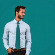 Solid Teal Tie