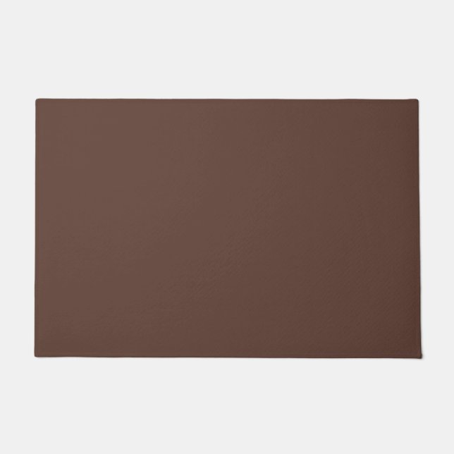 Solid tiramisu dark brown doormat (Front)