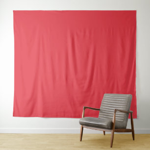 Solid Tomato Red Wall Tapestry – Customisable