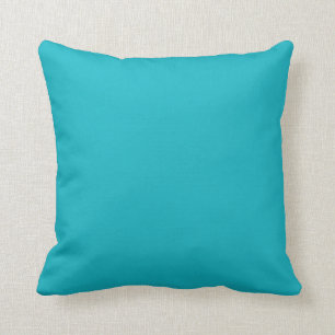 Solid Turquoise Blue Peacock Custom Pillow
