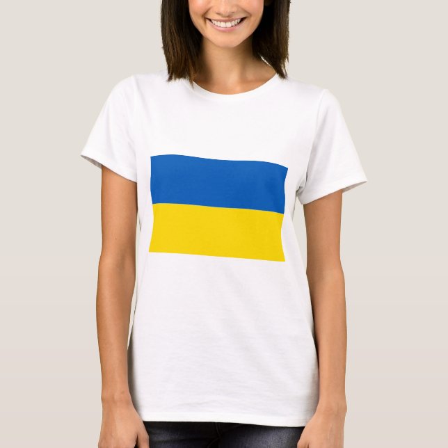Solid Ukraine Flag Colours T-Shirt (Front)