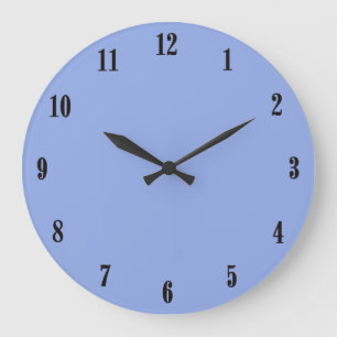 Solid Ultramarine Blue Large Clock