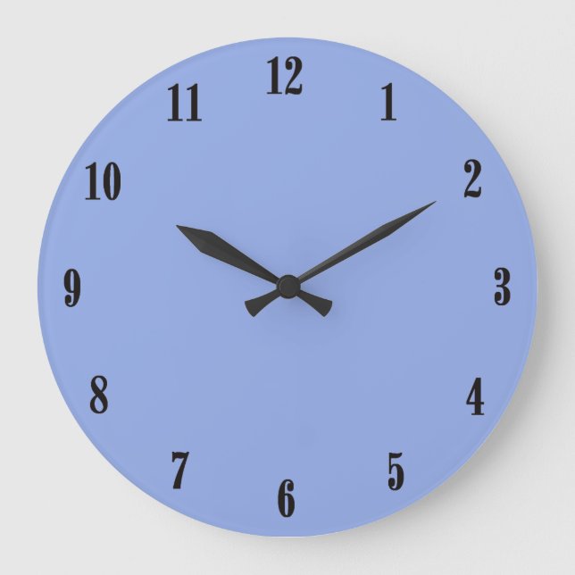 Solid Ultramarine Blue Large Clock (Front)
