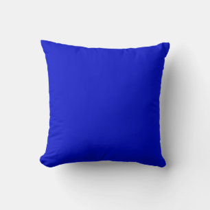 Solid ultramarine bright blue cushion