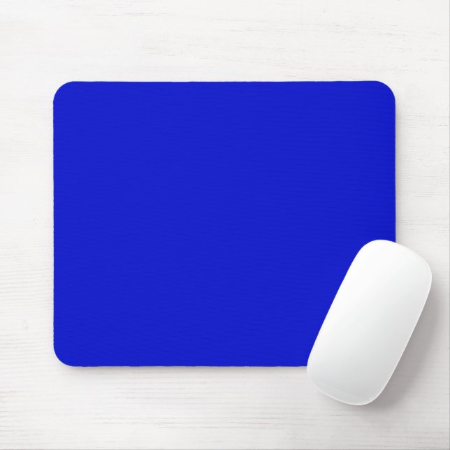 Solid ultramarine bright blue mouse mat (With Mouse)