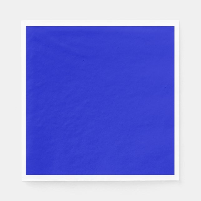 Solid ultramarine bright blue napkin (Front)