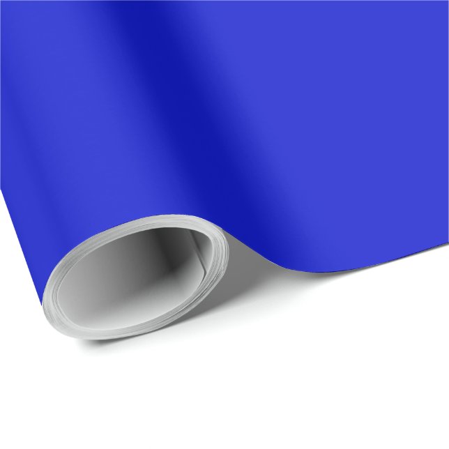 Solid ultramarine bright blue wrapping paper (Roll Corner)