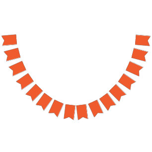 Solid Vibrant Orange Background Bold Warm Design Bunting