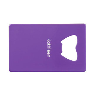 Solid Violet Bottle Opener Custom Text Bar Key Gif