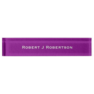 Solid Violet Personalised Nameplate