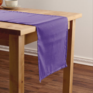 Solid Violet Table Runner Long Elegant Dining Deco