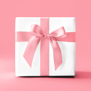 Solid White Colour Bridal Shower Gift Wrapping Paper