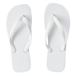 Solid White Flip Flops