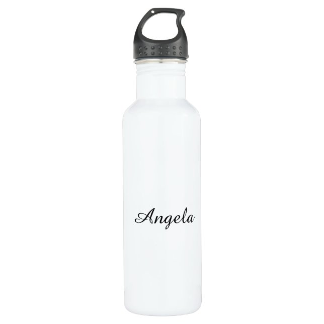 Solid White Personalised 710 Ml Water Bottle (Front)