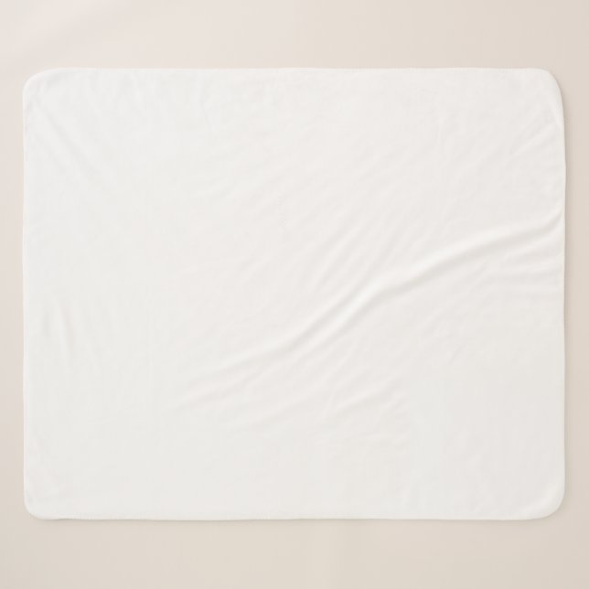 Solid White Sherpa Blanket (Front (Horizontal))