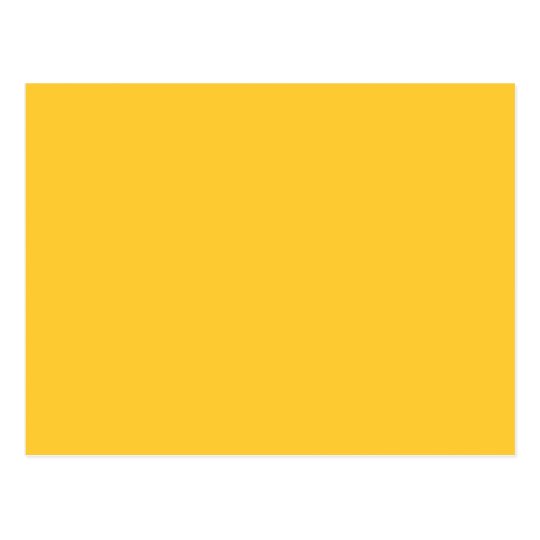 Solid Yellow Background Template FFCC33 Postcard