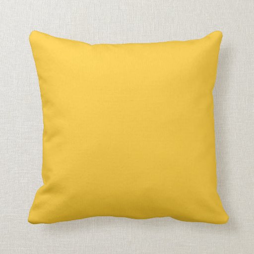 Image of solid yellow mustard ochore pillow