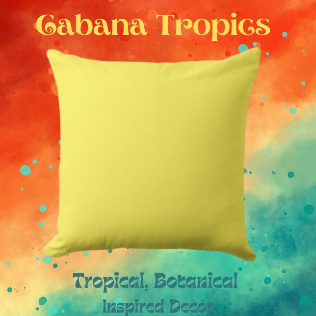 Solid Yellow Throw Pillow (Creator Uploaded)