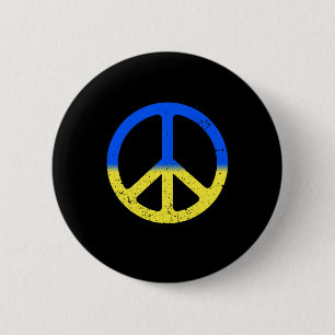 Solidarity And Peace For Ukraine As Peace  6 Cm Round Badge