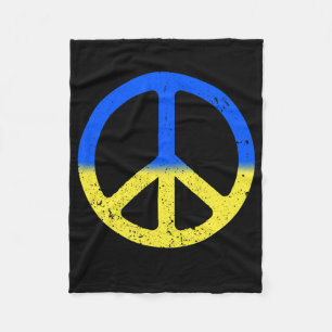 Solidarity And Peace For Ukraine As Peace Fleece Blanket