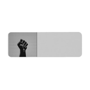 Solidarity Fist in Carbon Fiber Print Style