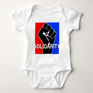 SOLIDARITY in Red, White, Blue and Black Baby Bodysuit