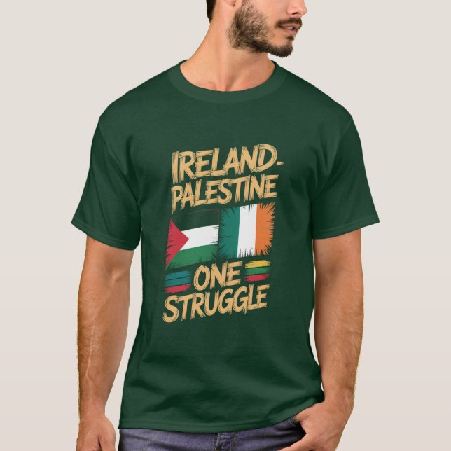 Solidarity Ireland Palestine Saint Patrick's Tee (Front)