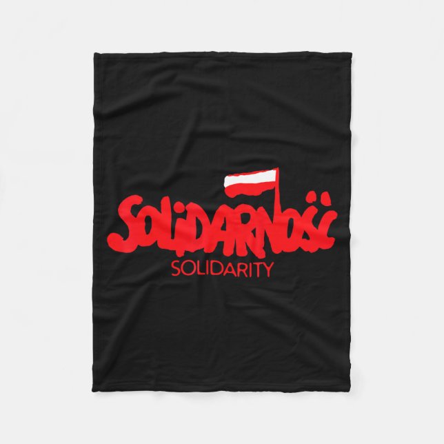 Solidarity Solidarnosc Working Cl Social Democracy Fleece Blanket (Front)