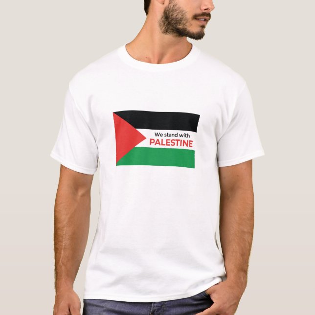Solidarity Statement: Palestine Flag basic T-Shirt (Front)