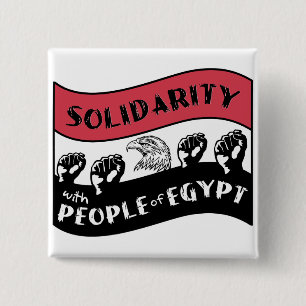 Solidarity with People of Egypt 15 Cm Square Badge