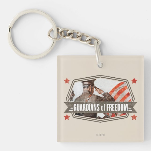 Solider-Guardian of Freedom Key Ring (Front)
