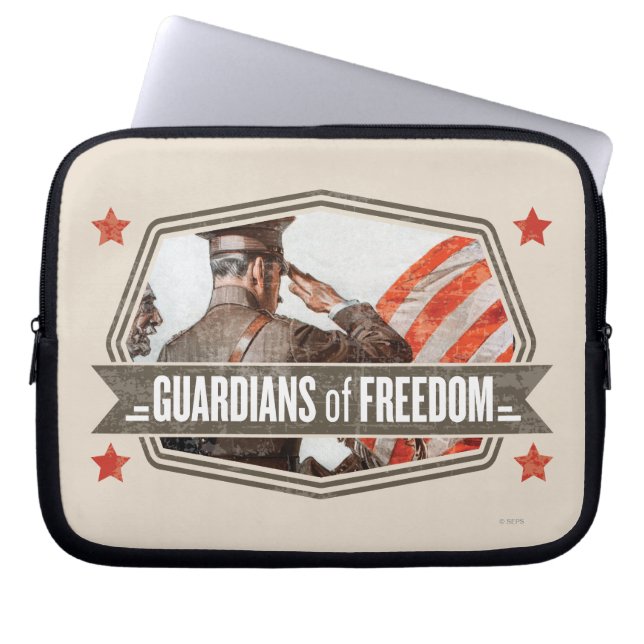 Solider-Guardian of Freedom Laptop Sleeve (Front)