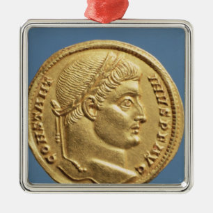 Solidus  of Constantine I Metal Tree Decoration