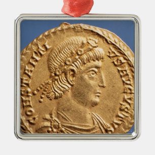 Solidus  of Constantinius II Metal Tree Decoration